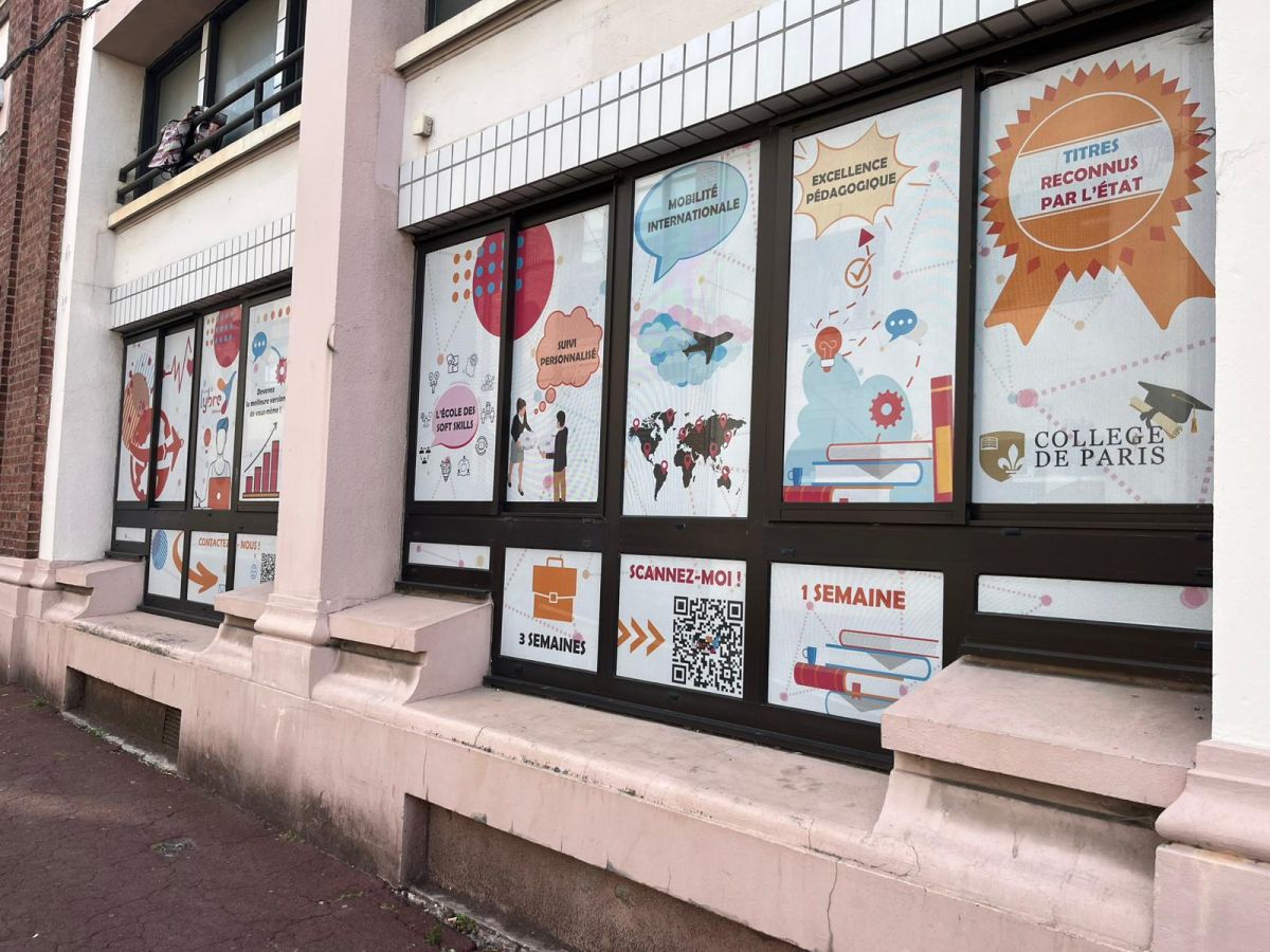 La façade de l'école Lybre de Béthune, qui a fermé