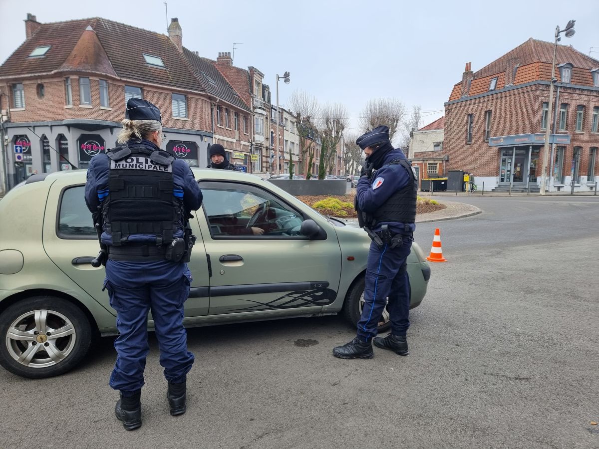 Un contrôle de police à Béthune