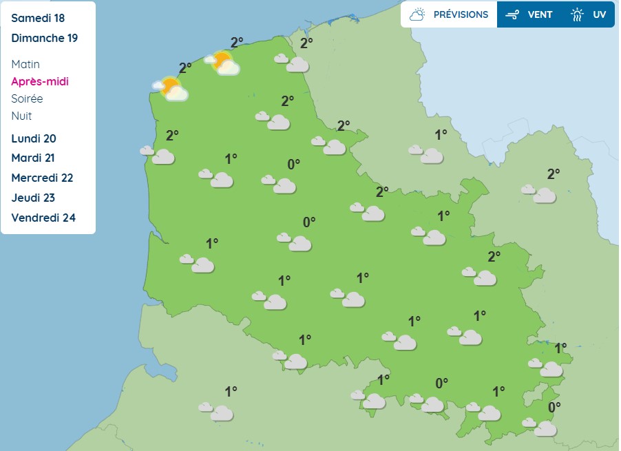 Le temps pour ce dimanche - Météo France