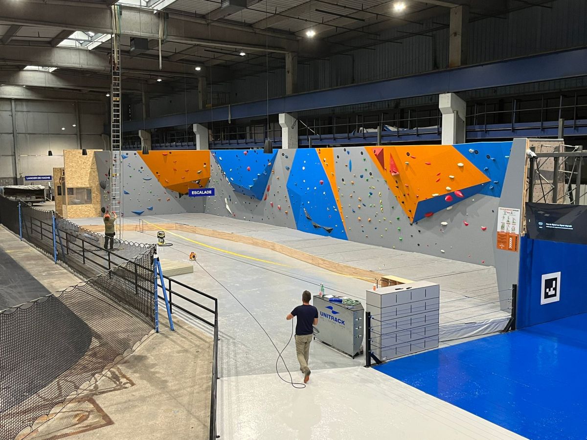 Le mur d'escalade d'Unitrack