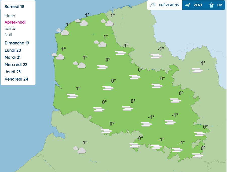 Le temps pour ce samedi - Météo France