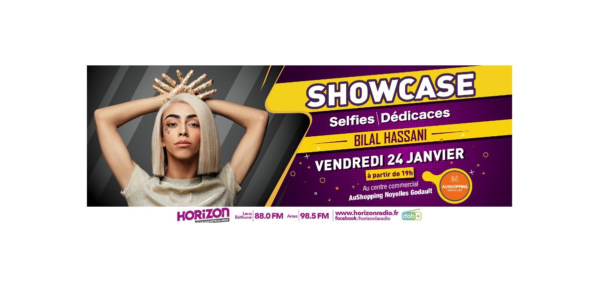 Bilal Hassani en showcase Horizon chez AuShopping Noyelles-Godault !
