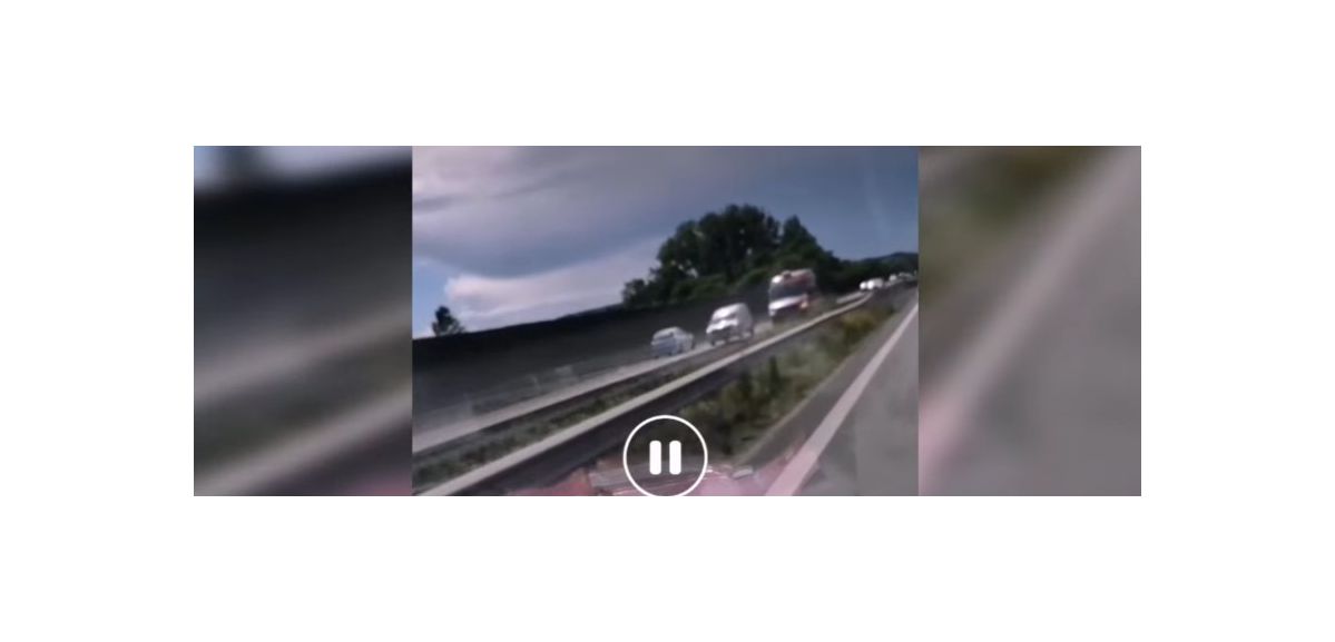Une voiture filmée à contresens sur l’A21 à Fouquières-les-Lens