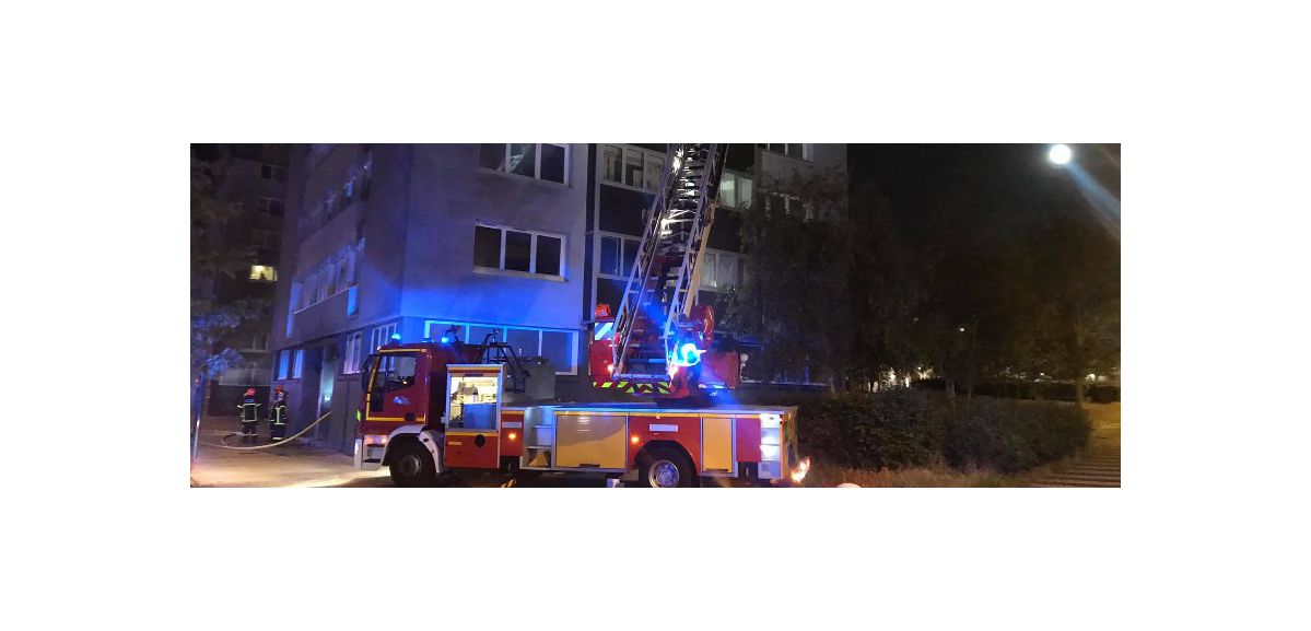 Evacuation d'un immeuble après un incendie en pleine nuit au Mont-Liébaut à Béthune