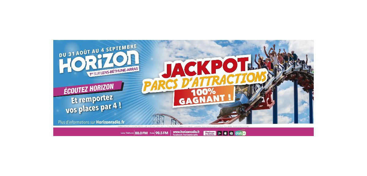 Direction les meilleurs parcs d'attractions de la région dans le Jackpot Horizon !