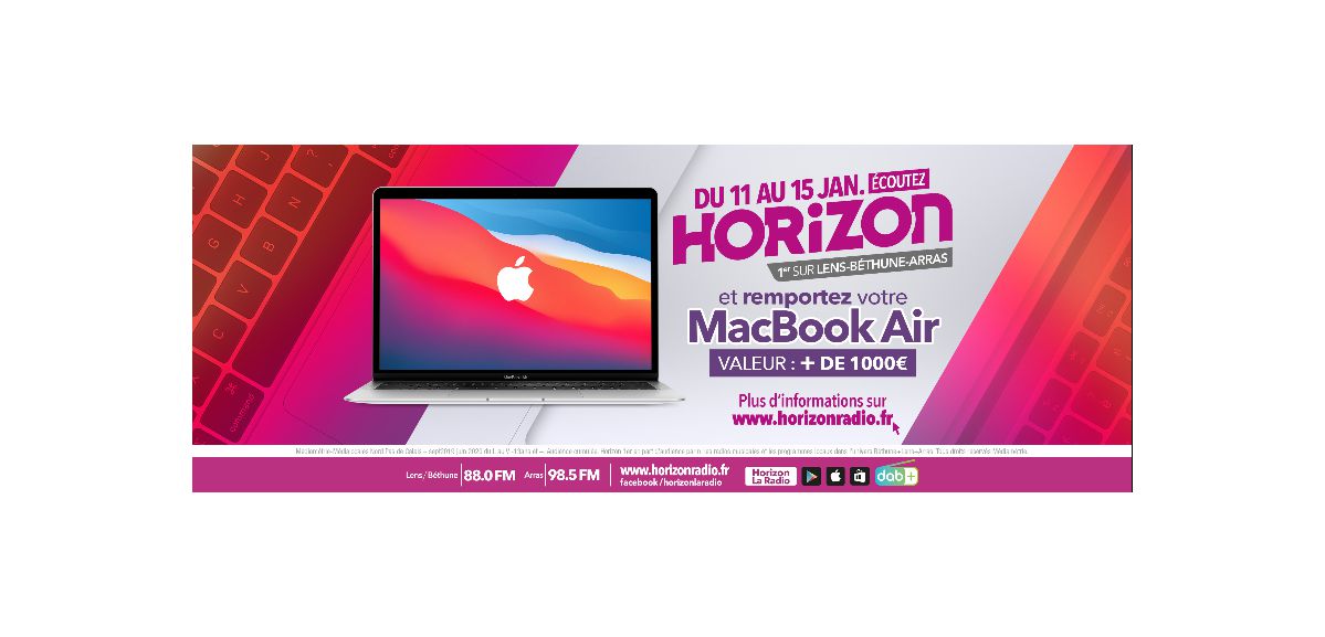 Remportez votre tout nouveau Mac Book Air sur HORIZON !