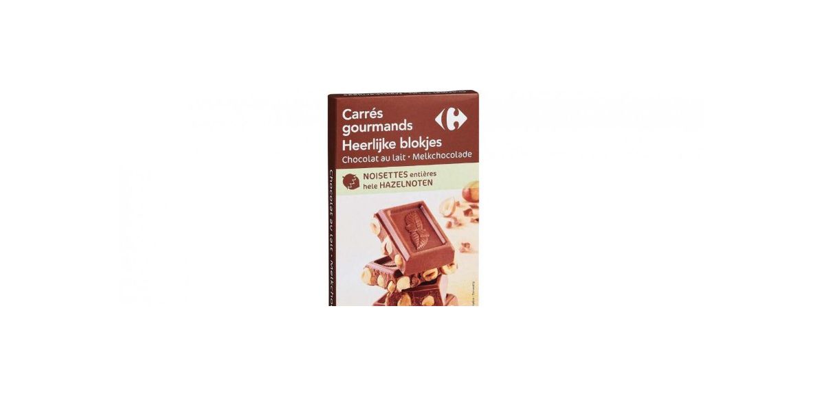Rappel de tablettes de chocolat Carrefour en raison de la présence de cailloux