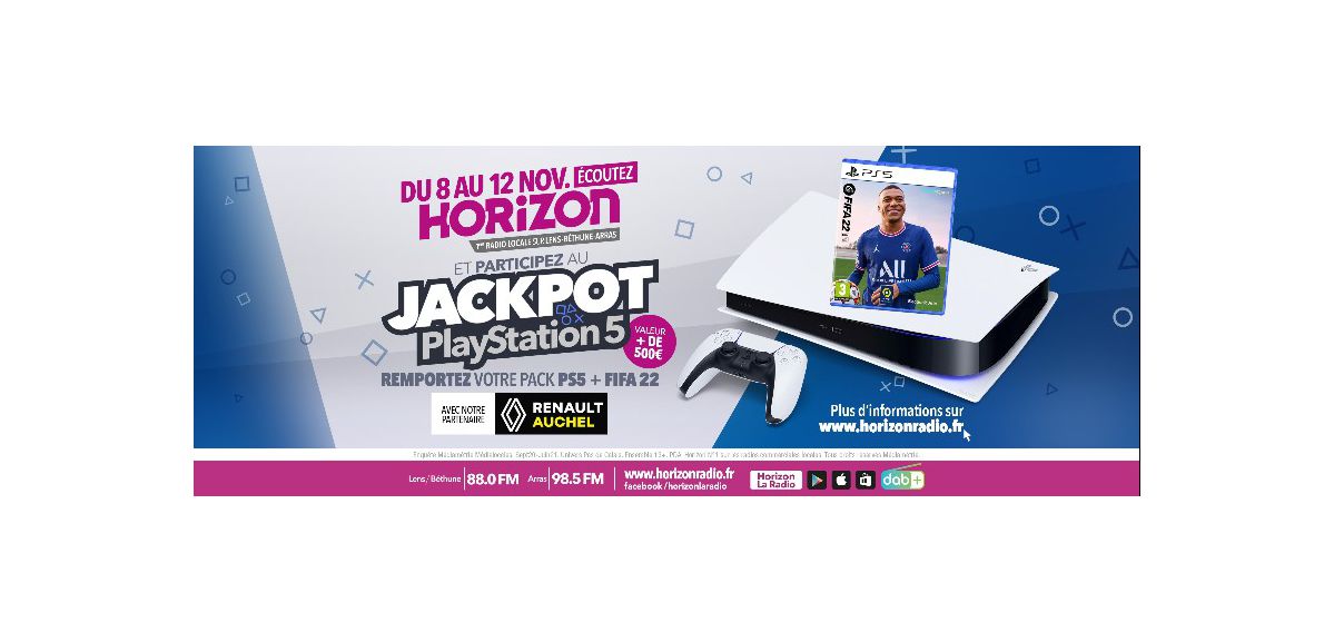 Du 8 au 12 Novembre, Horizon vous offre votre pack PS5 + FIFA 22 !