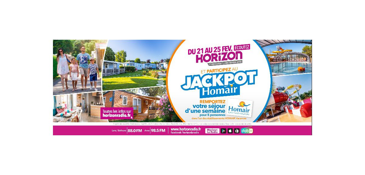 Du 21 au 25/02, remportez vos vacances en famille avec HOMAIR sur HORIZON !