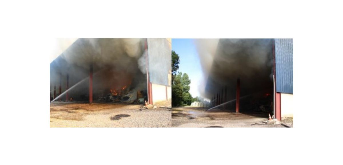 Camblain-Châtelain : 29 sapeurs-pompiers mobilisés pour un feu de hangar agricole de 2 000 m²