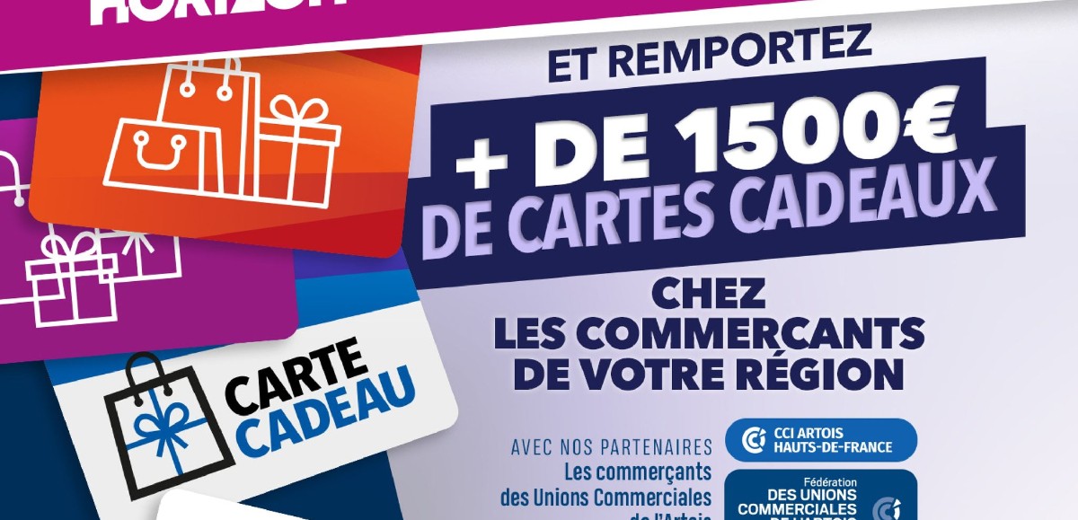 Qui a remporté une carte cadeaux de 50€ à valoir chez les commerçants des Unions Commerciales et Chambre de Commerces de l'Artois ? 