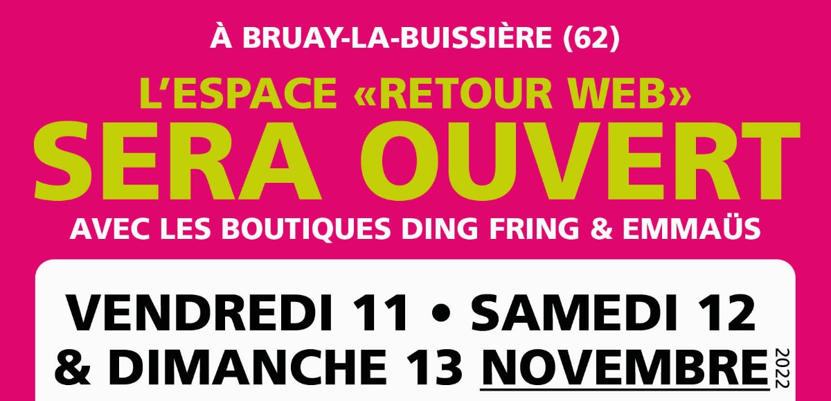 Des bonnes affaires à saisir ce week-end sur le site Le Relais-Emmaüs à Bruay-La-Buissière !