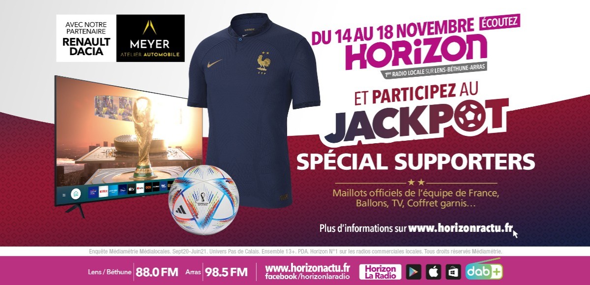Du 14 au 18 Novembre, supportez les Bleus grâce au Jackpot Horizon !