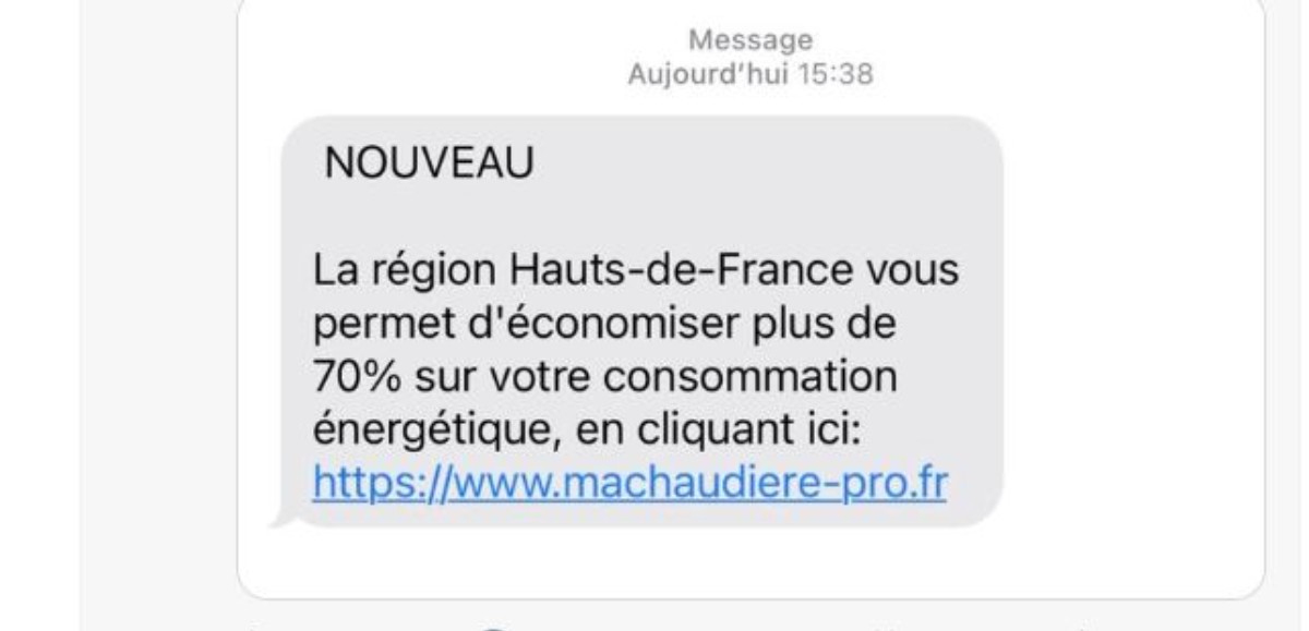 Attention aux arnaques par sms dans la région Hauts-de-France !