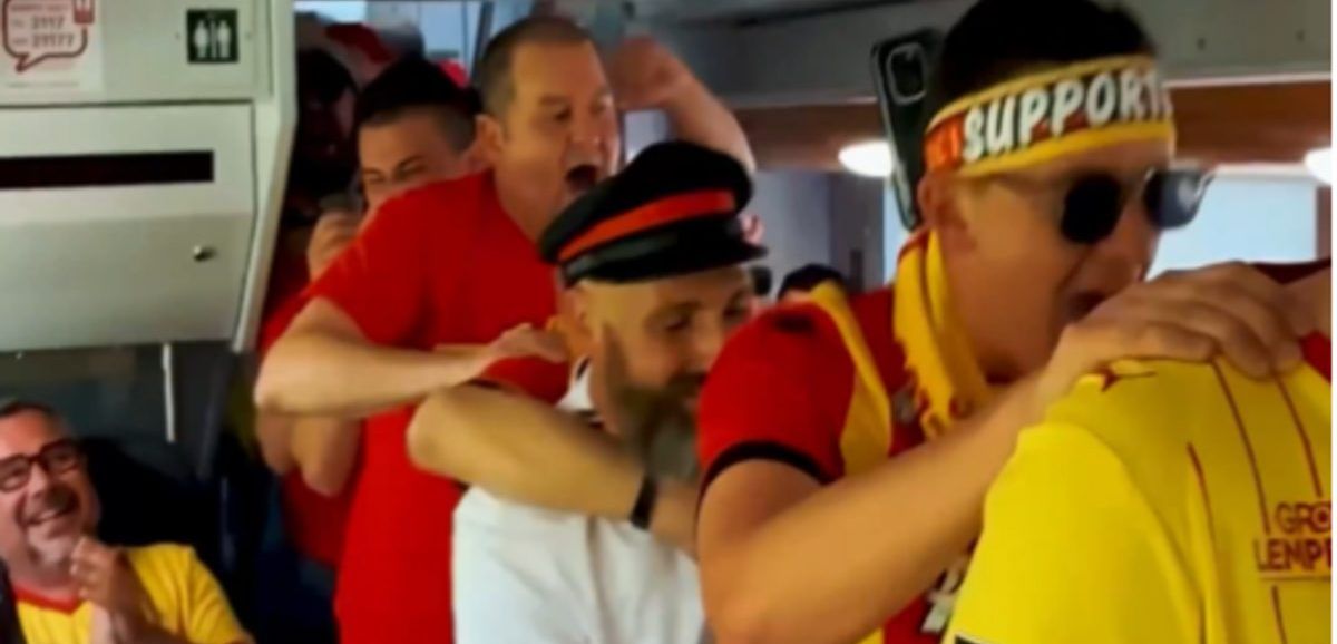 « Une des plus belles journées de ma vie », quand le chef de bord du TER se retrouve à faire le chenille avec les supporters lensois